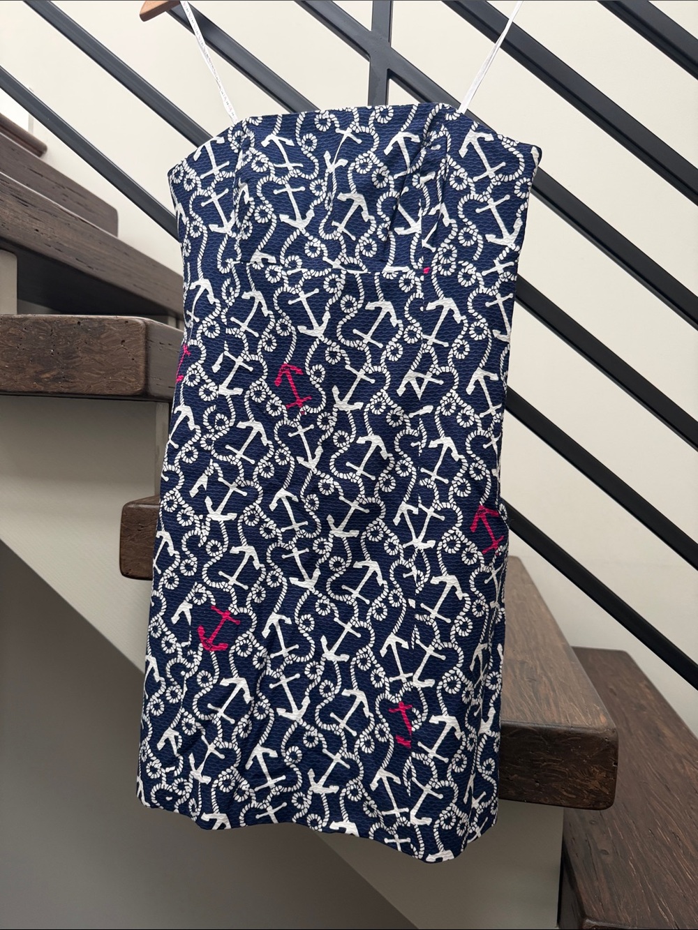 Lilly Pulitzer Strapless Clyde Dress Bright Navy Ahoy There Size 2